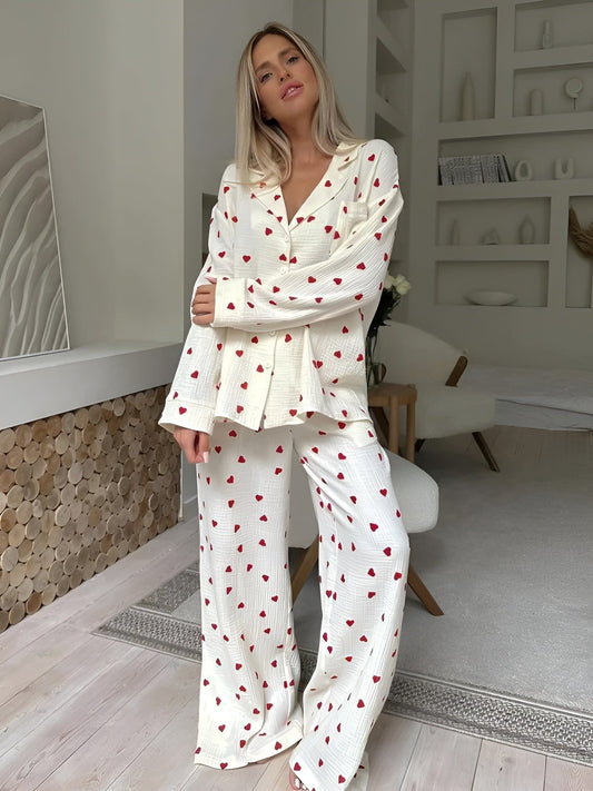 Pyjama Femme Doux à Fleurs pour Détente Maison - LuxeStyle