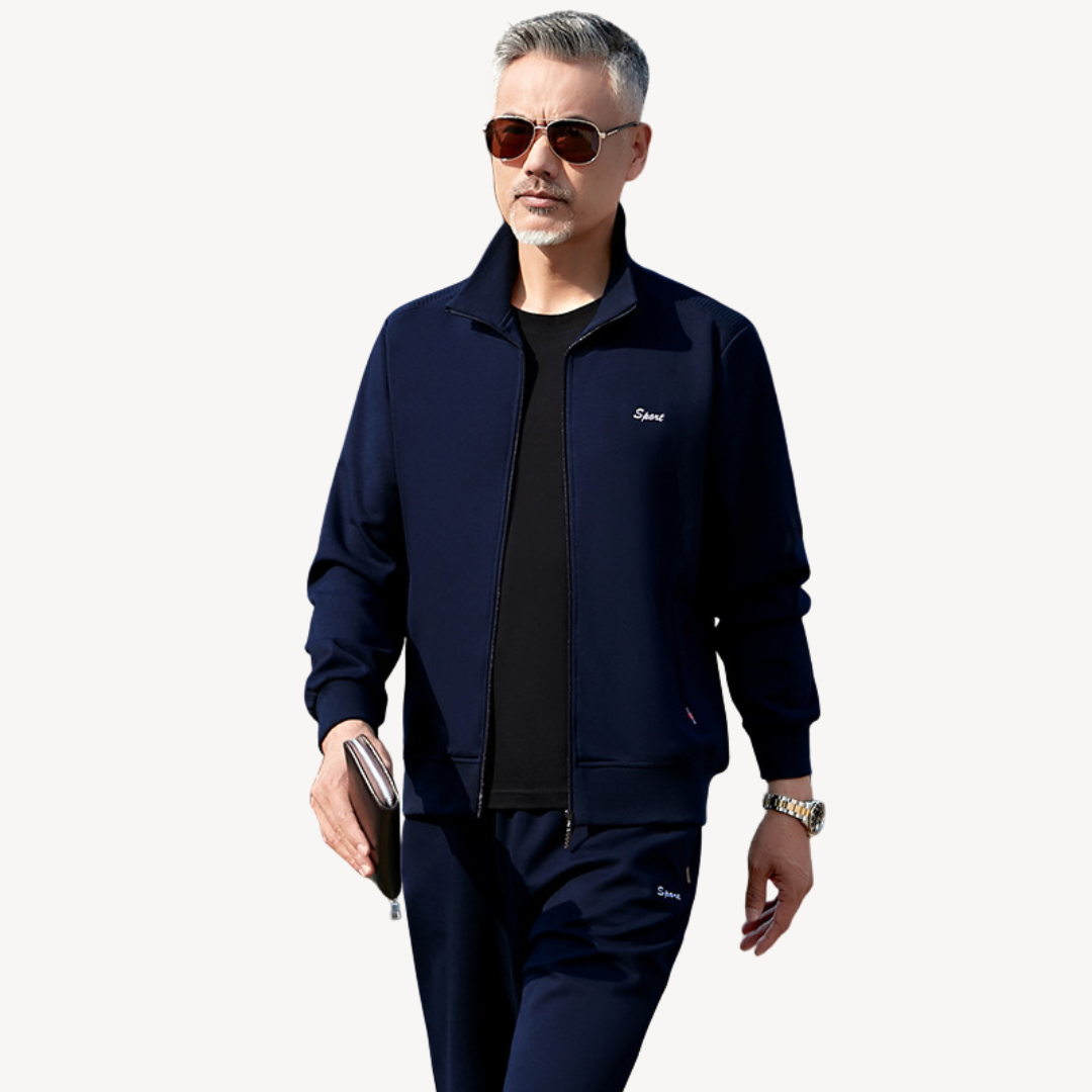 Survêtement Homme Élégant Zippé Réglable pour Sport Loisir