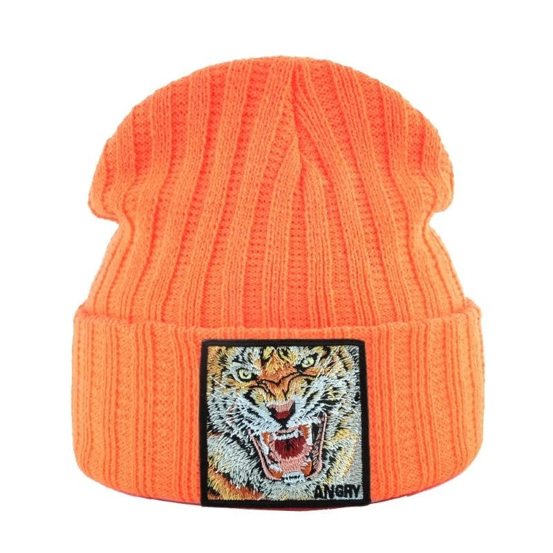 Bonnet Tricoté Élégant à Motifs Hivernal pour Adulte