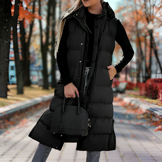 Veste Femme Sans Manches Longue et Douillette Élégante - LuxeStyle