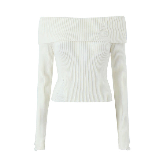 Top femme tricoté fin épaules nues - BlxckFR