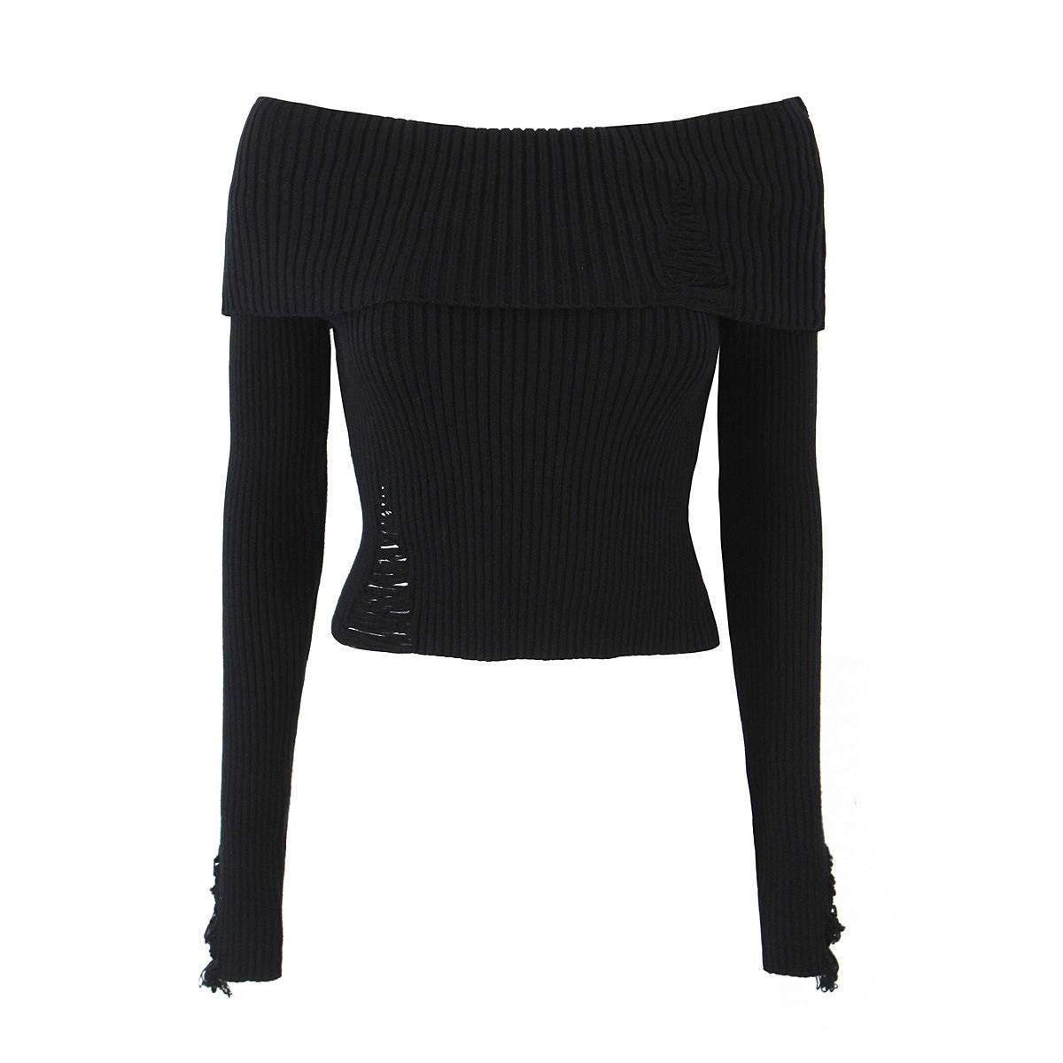 Top femme tricoté fin épaules nues