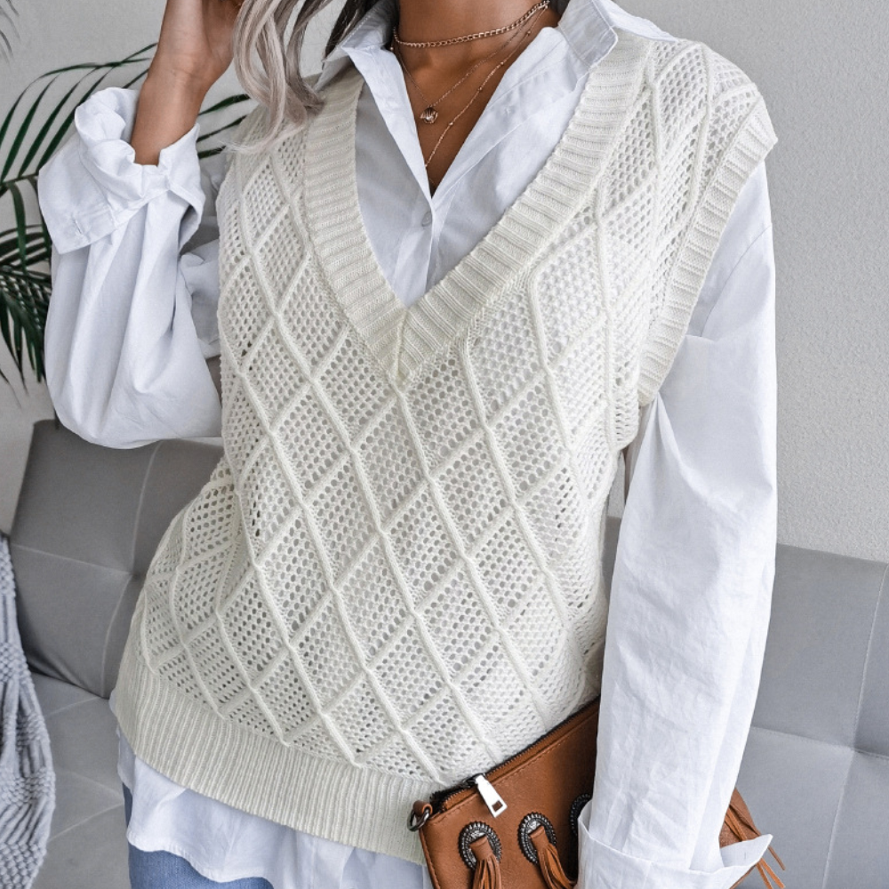 AZRA - Gilet Tricoté Élégant pour Femmes