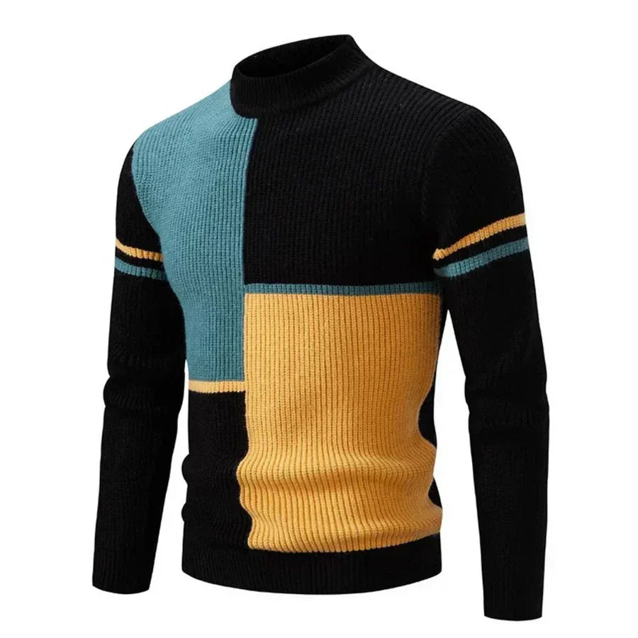 Pull Homme Coloré à Carreaux | Parfait pour l'Hiver et le Style Détendu