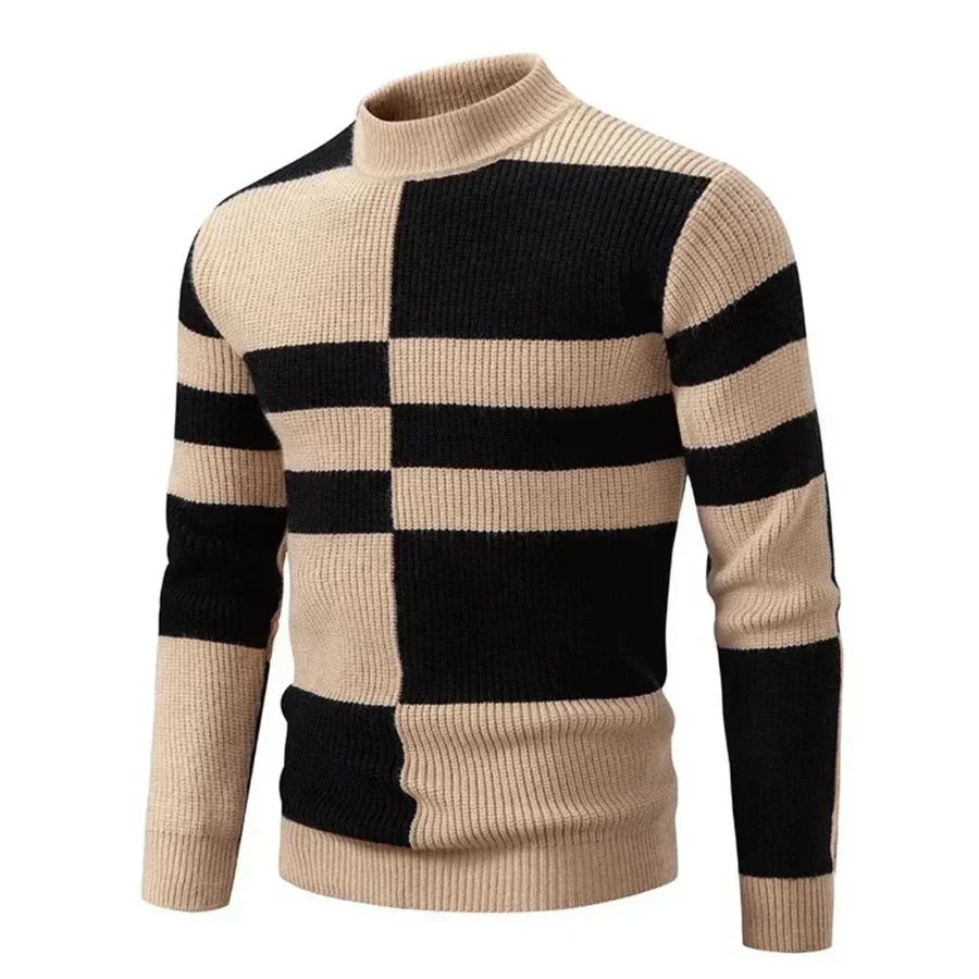 Pull Homme Coloré à Carreaux | Parfait pour l'Hiver et le Style Détendu