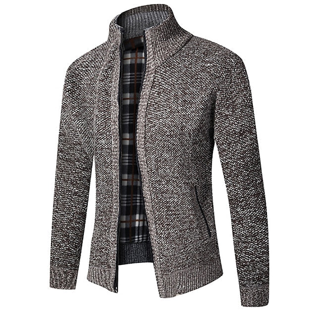 Pull zippé homme chaud hiver