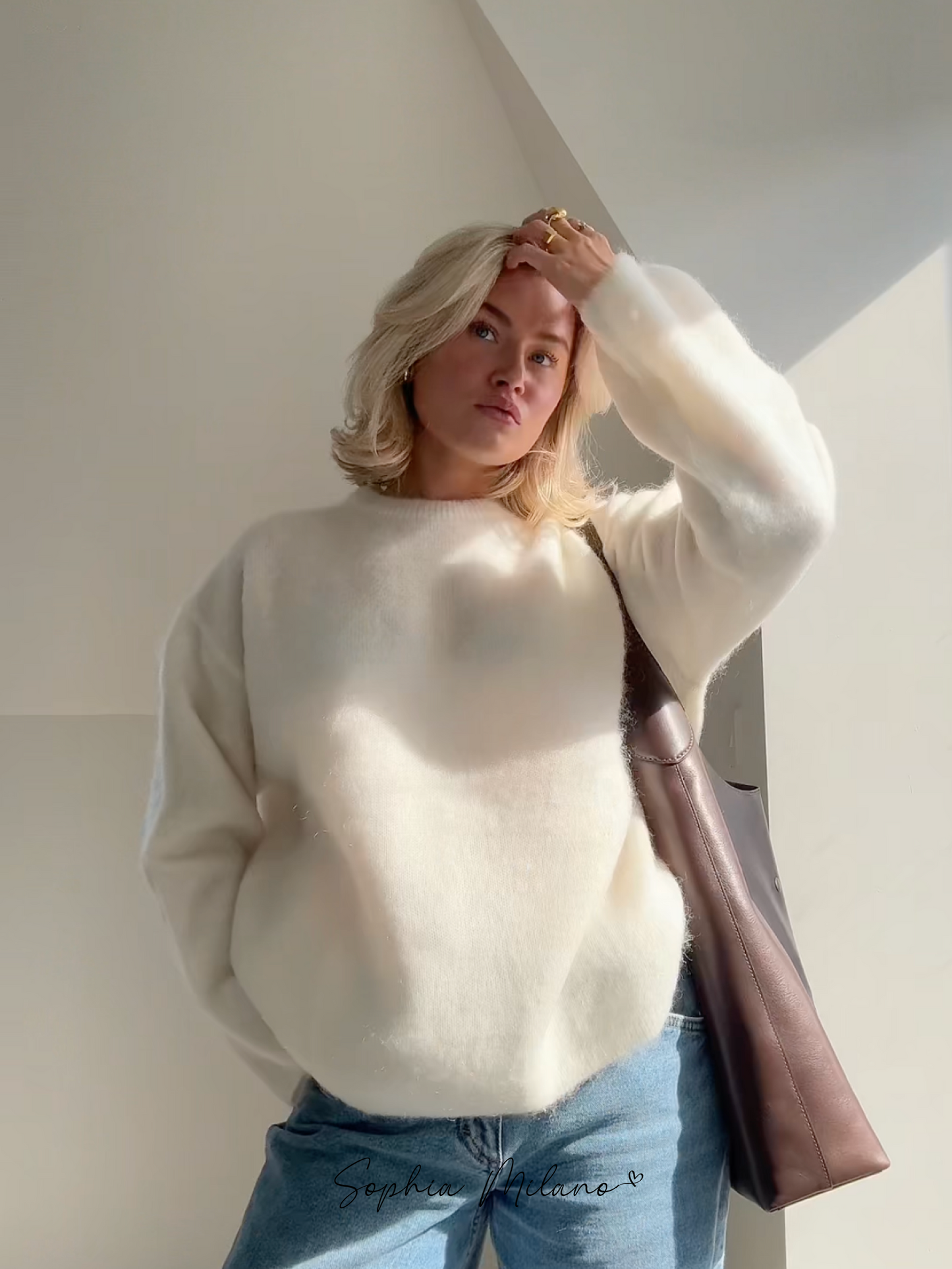 Pull Femme Hiver Confortable - Col Rond et Léger