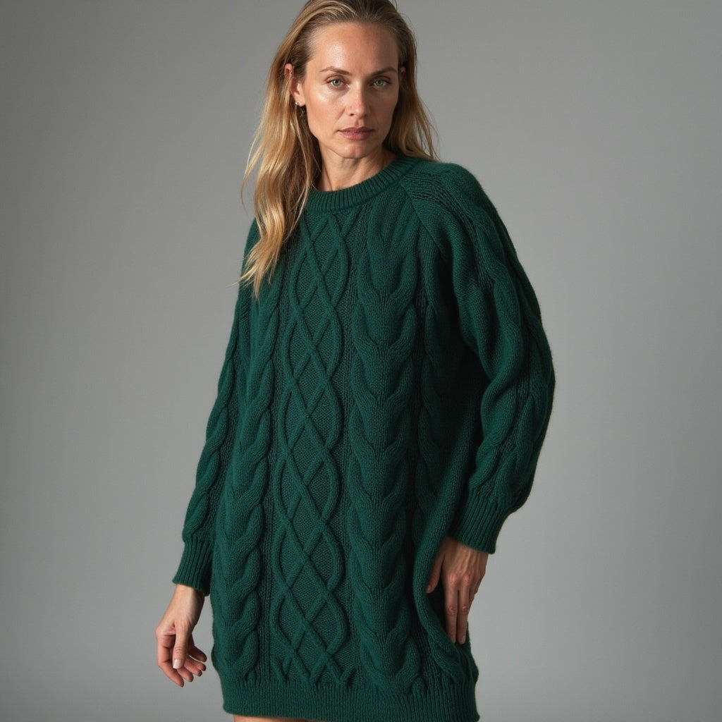 Pull Femme Élégant Col Rond Hiver