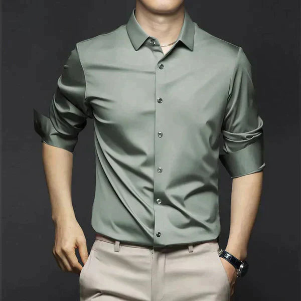 Chemise Élégante Noire Homme Manches Longues