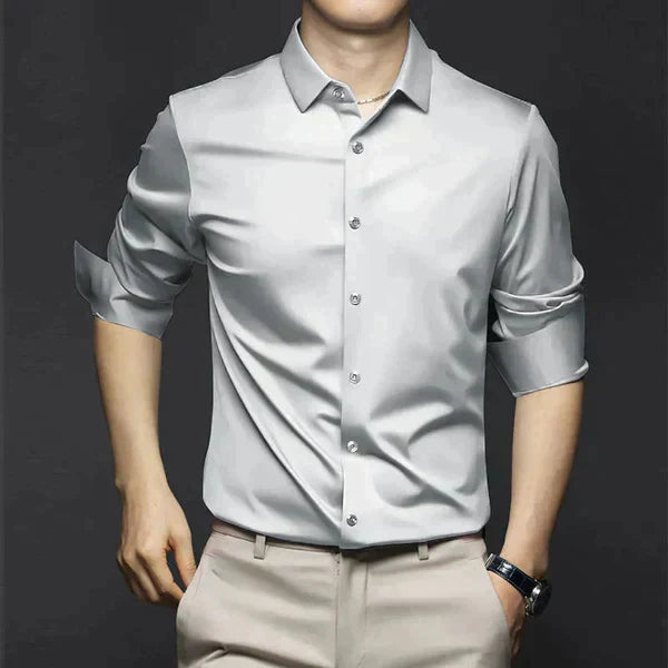 Chemise Élégante Noire Homme Manches Longues