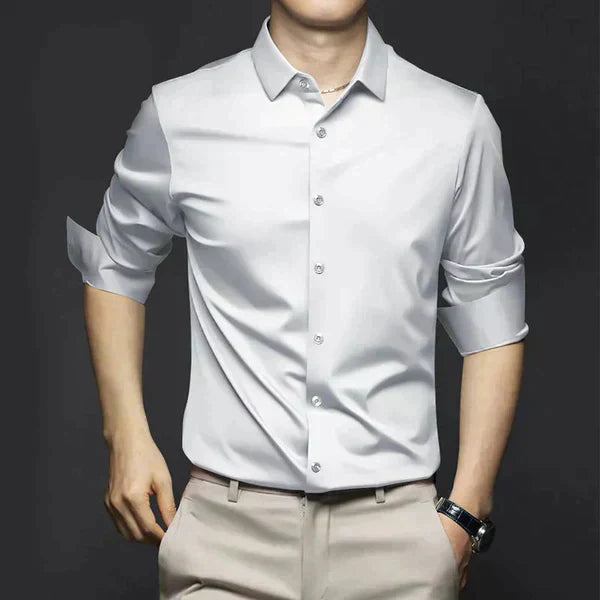 Chemise Élégante Noire Homme Manches Longues