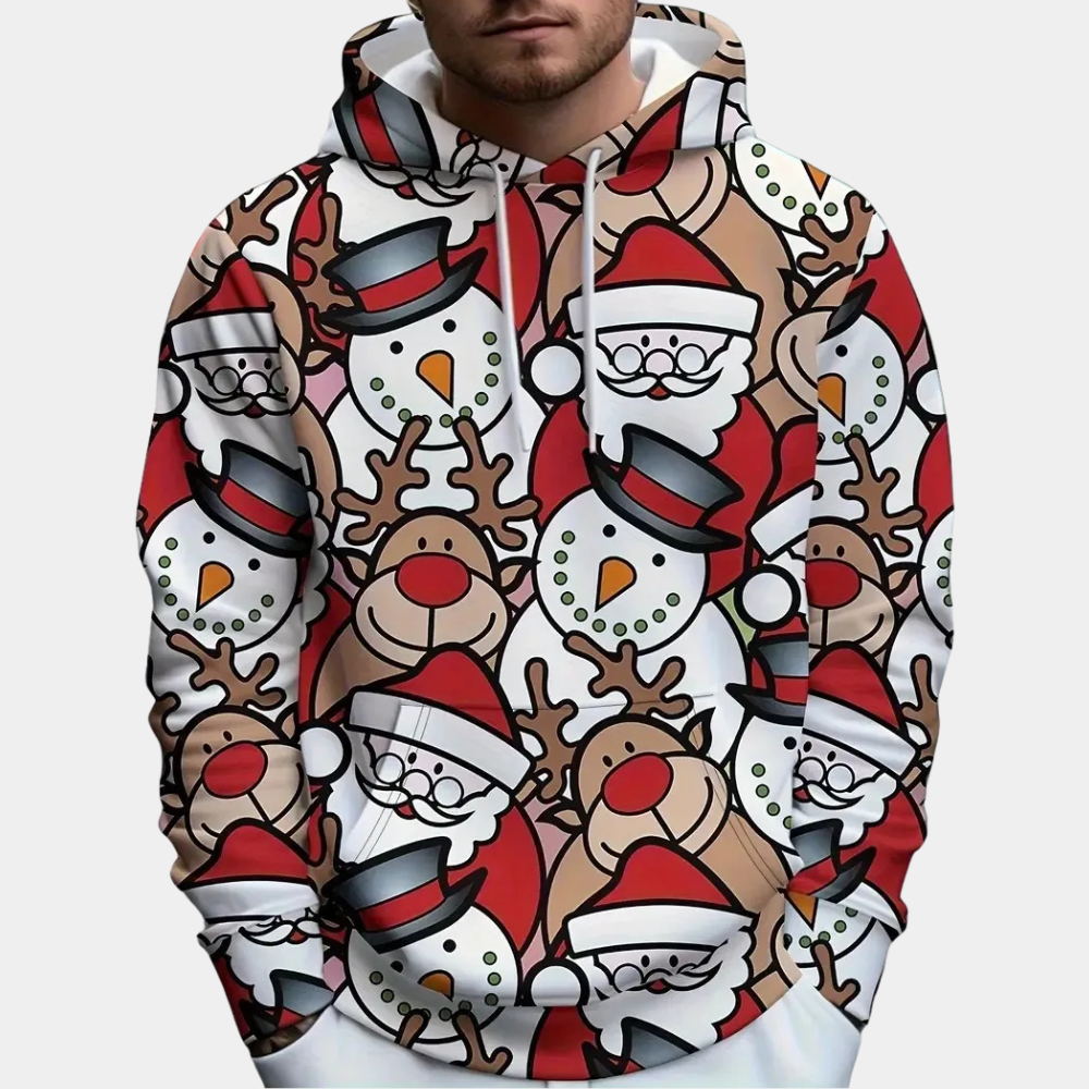 THEODORE - Sweat à Capuche Festif pour Hommes