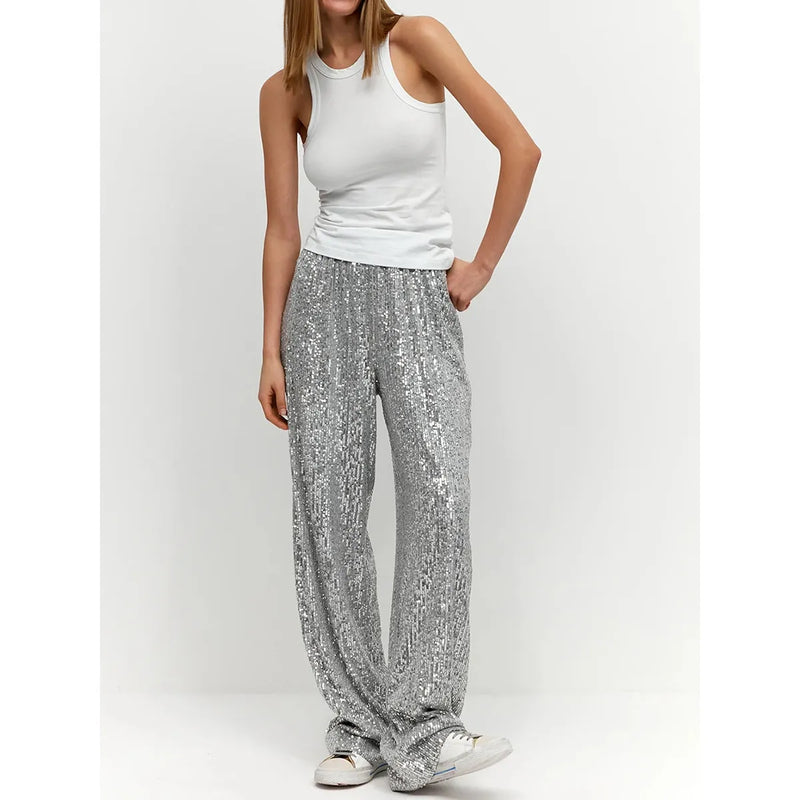 Pantalon Femme Élégant avec Poches et Coupe Détendue