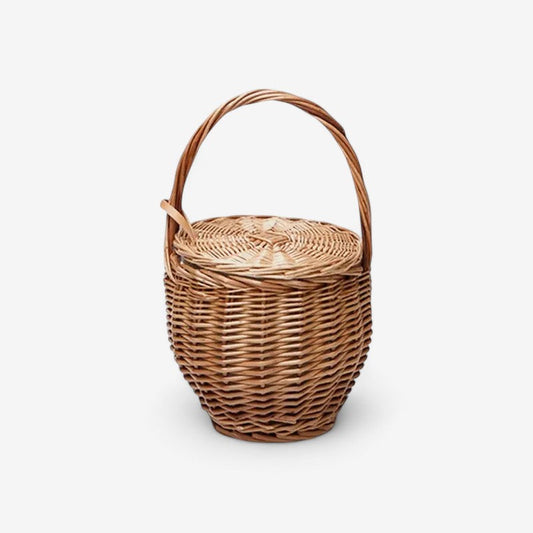 Grand Panier Tressé Chic en Osier - LuxeStyle