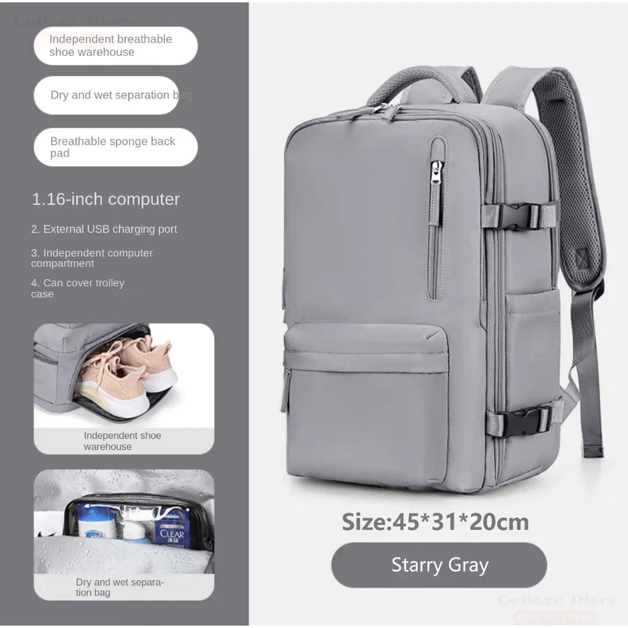 Sac à dos imperméable femme grande capacité
