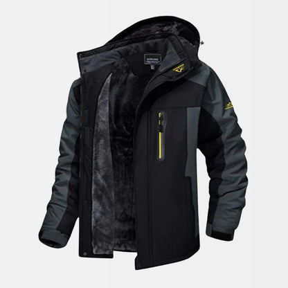 Veste de pluie étanche pour homme avec capuche bleu marine