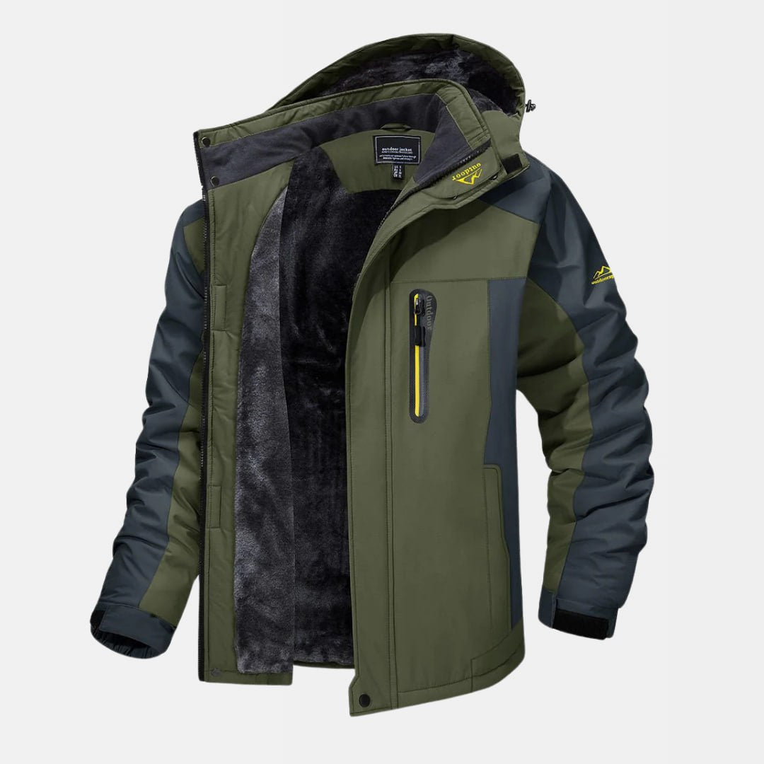 Veste de pluie étanche pour homme avec capuche bleu marine
