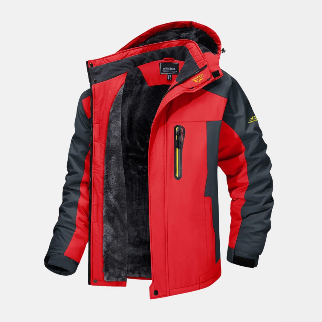 Veste de pluie étanche pour homme avec capuche bleu marine