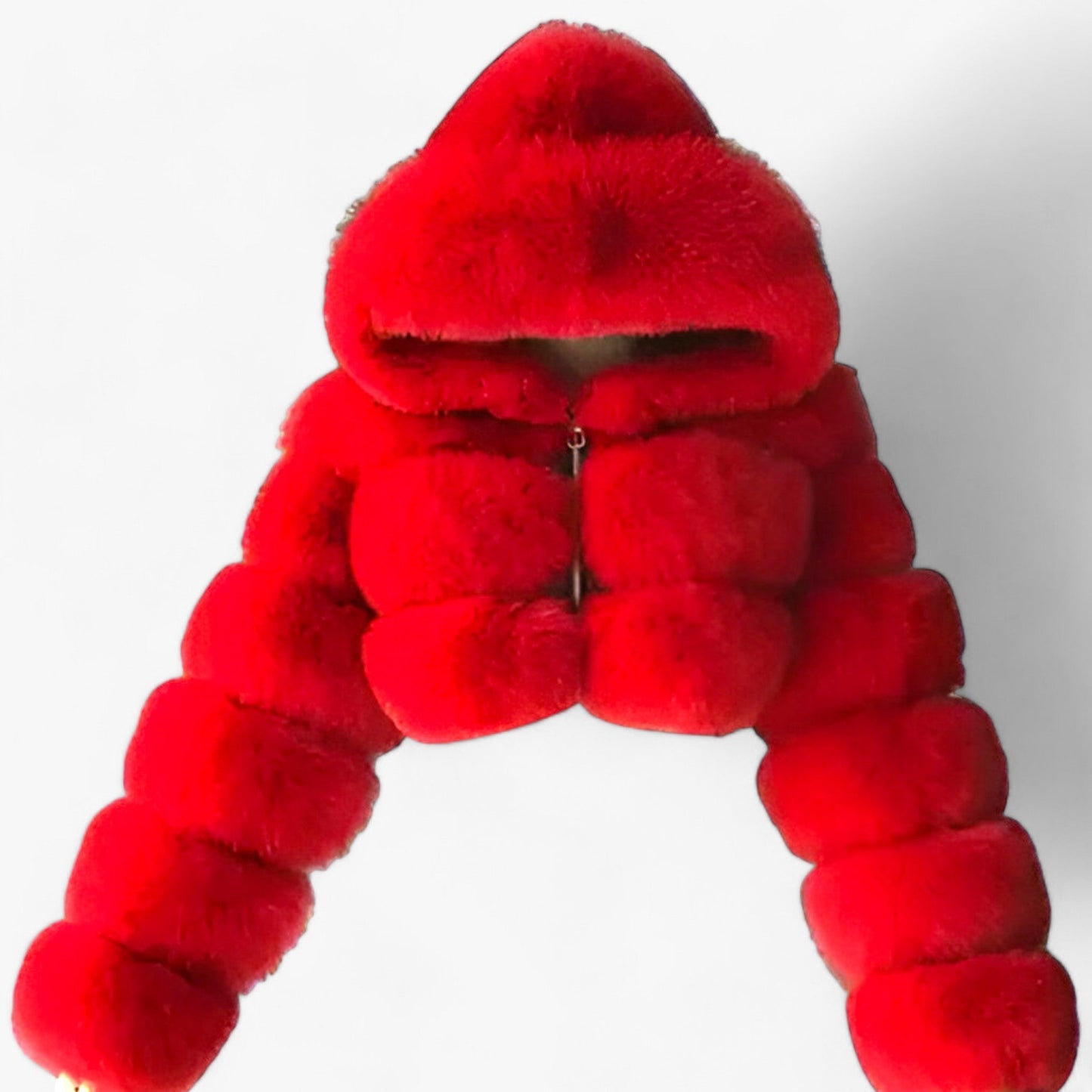 Manteau Chic à Capuche Longues Manches Éclair