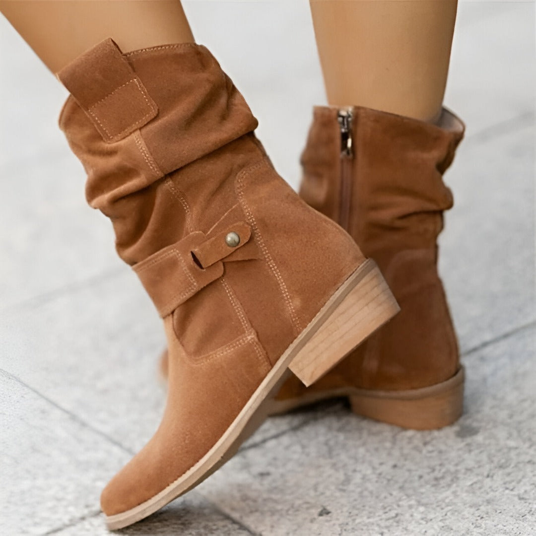 Bottes Chic à Lacets avec Semelle Grip