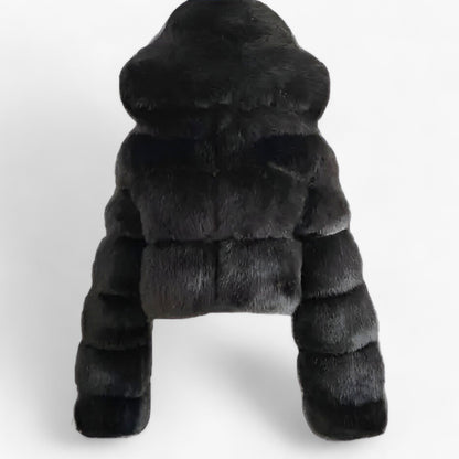 Manteau Chic à Capuche Longues Manches Éclair