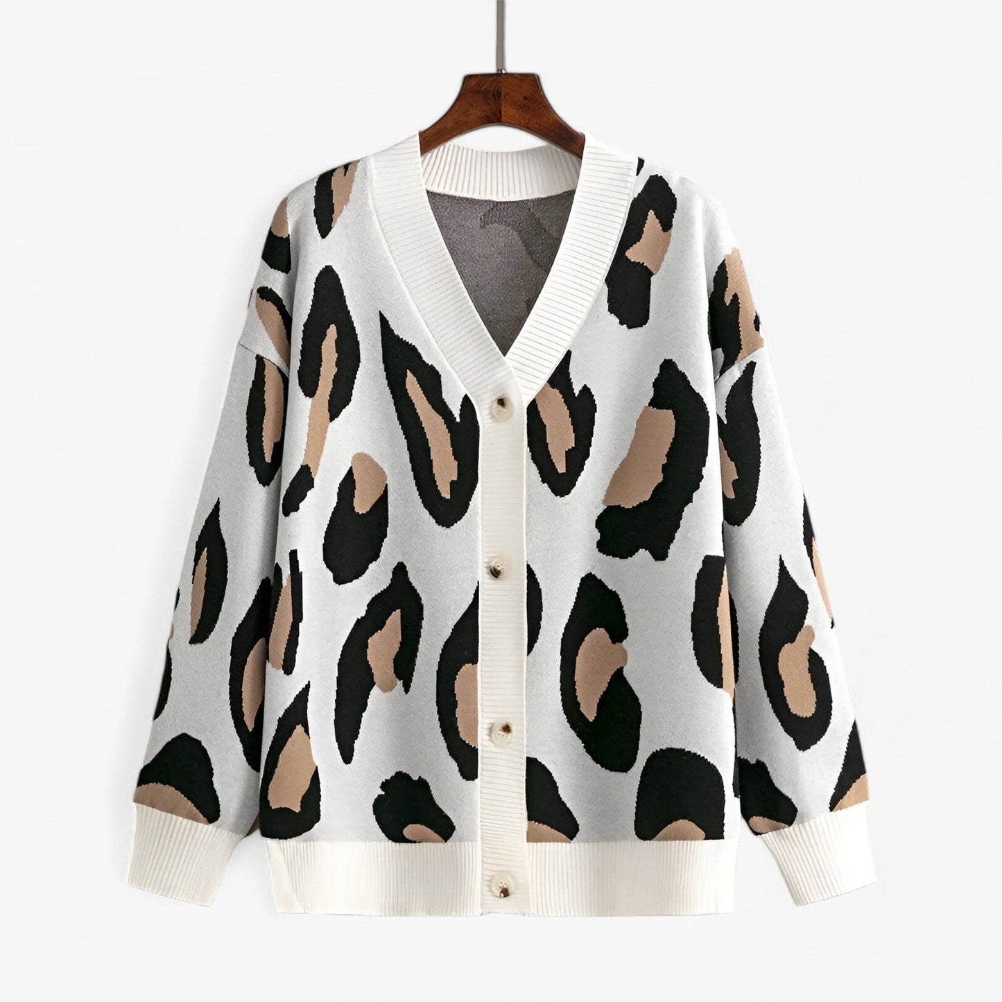 Cardigan détendu Col en V Féminin