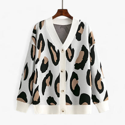 Cardigan Décontracté Imprimé Chic pour Femme