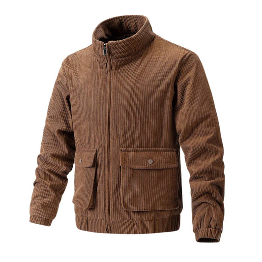 Veste Homme Hiver Col Montant Poches Avant - LuxeStyle