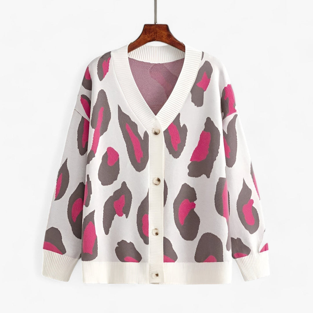Cardigan Décontracté Imprimé Chic pour Femme
