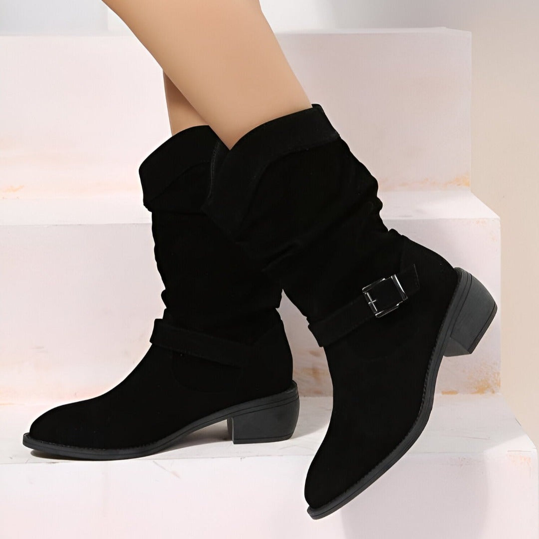 Bottes Chic à Lacets avec Semelle Grip
