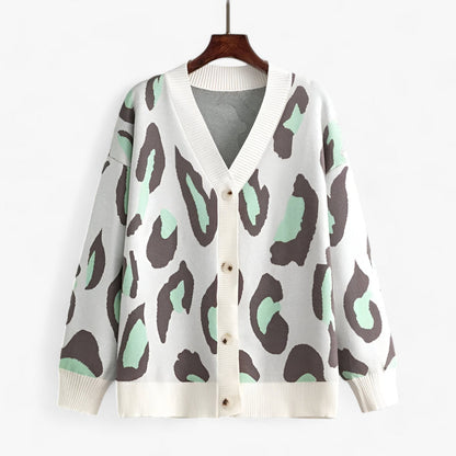 Cardigan Décontracté Imprimé Chic pour Femme