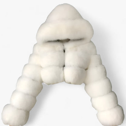 Manteau Chic à Capuche Longues Manches Éclair