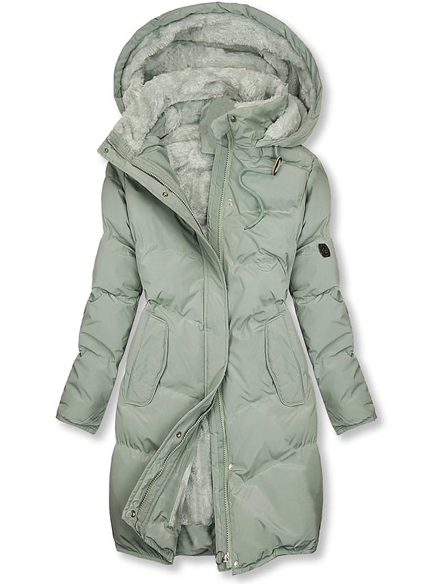 Manteau Femme Hivernal Élégant et Isolé avec Doublure et Fermeture Éclair - LuxeStyle