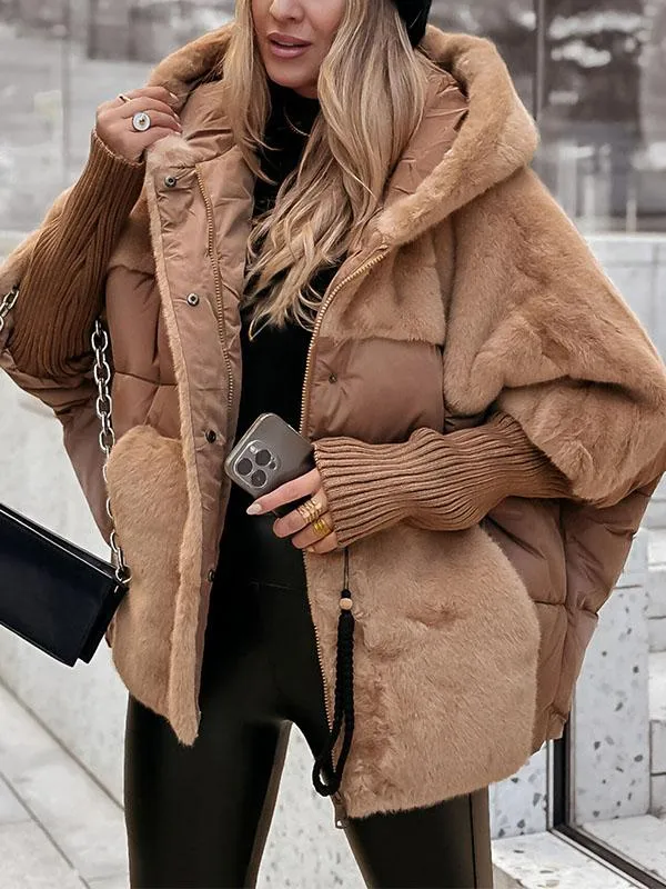 Parka Femme Hivernale Douillette - Manteau Matelassé Élégant avec Poignets et Col Roulé