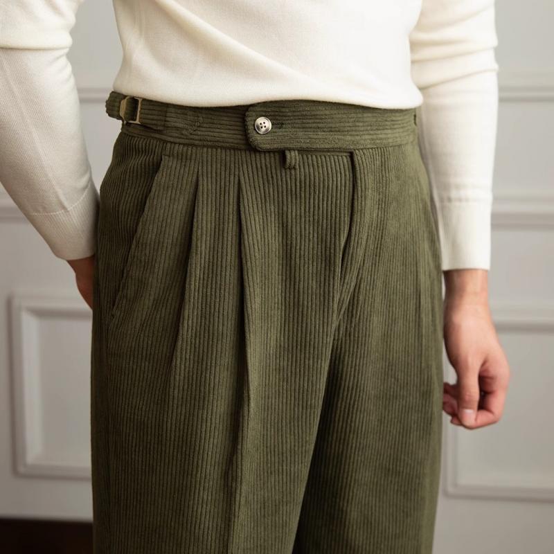Pantalon vintage en velours pour homme | Coupe classique