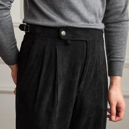 Pantalon vintage en velours pour homme | Coupe classique