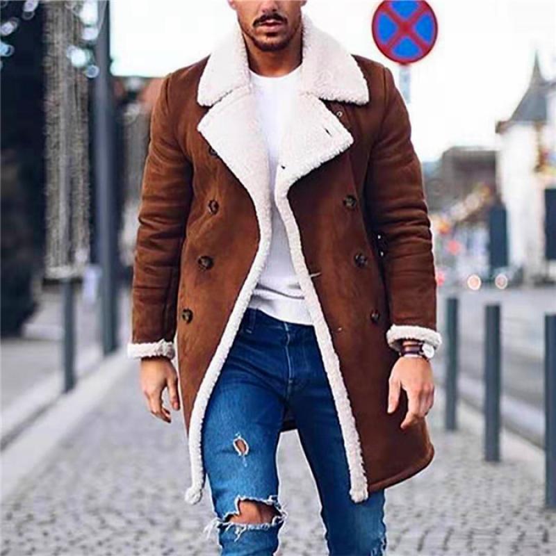 Manteau Homme Hiver Long Élégant avec Ceinture Réglable - LuxeStyle