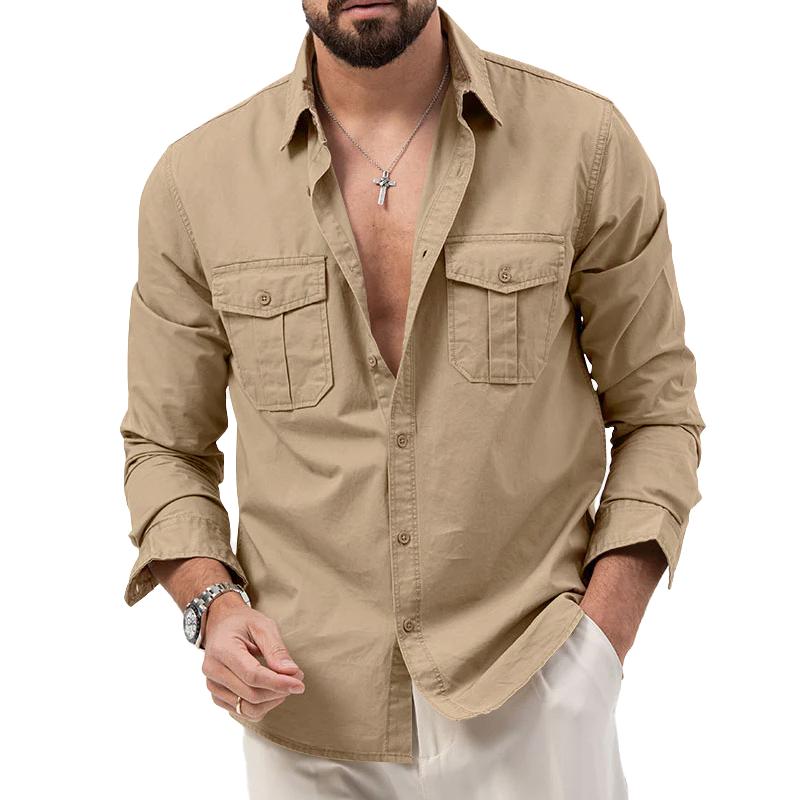 Chemise Homme Militaire Casual - luxestyle
