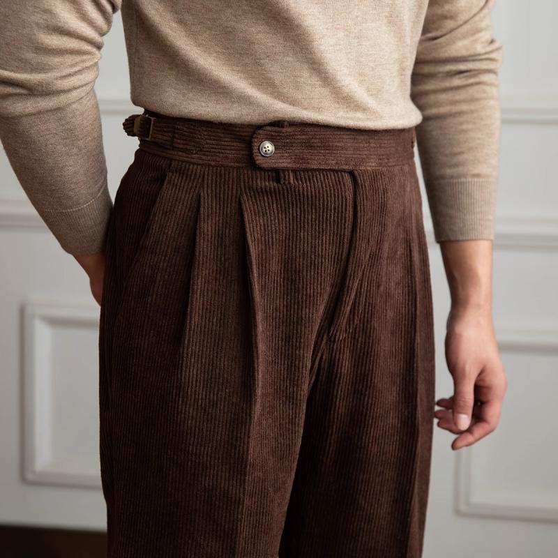 Pantalon vintage en velours pour homme | Coupe classique