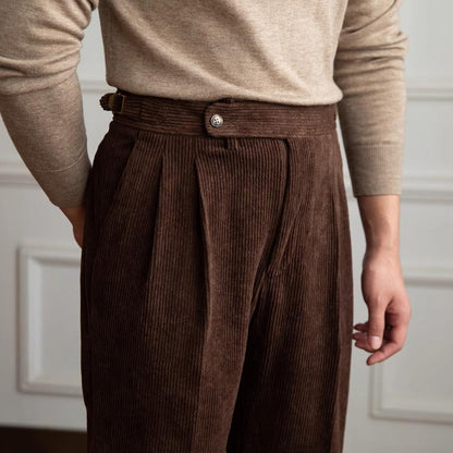 Pantalon vintage en velours pour homme | Coupe classique