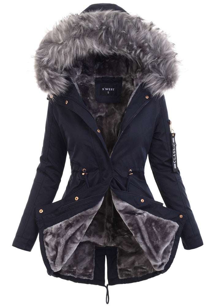 Veste Femme Élégante Taille Cintrée Avec Poches