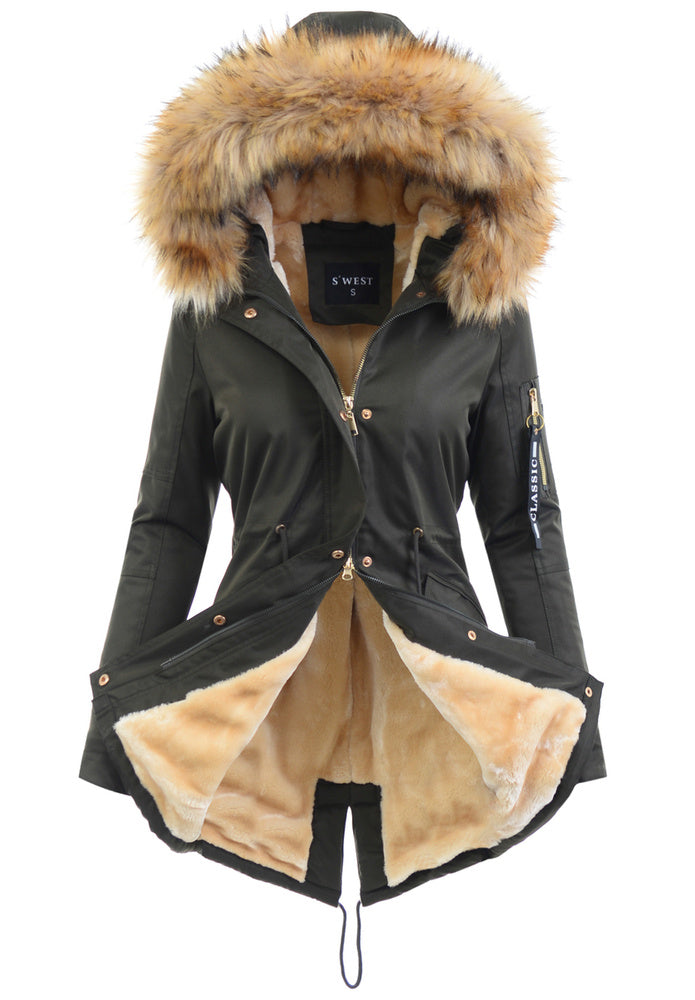 Veste Femme Élégante Taille Cintrée Avec Poches