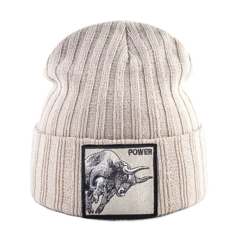Bonnet Tricoté Élégant à Motifs Hivernal pour Adulte
