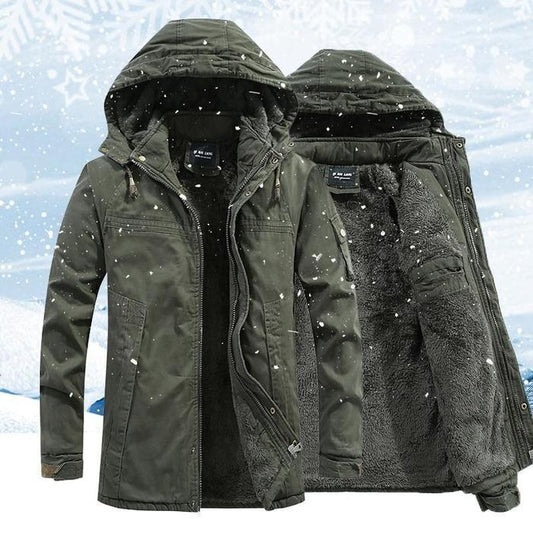 Manteau Hiver Homme avec Capuche et Fermeture Éclair - LuxeStyle