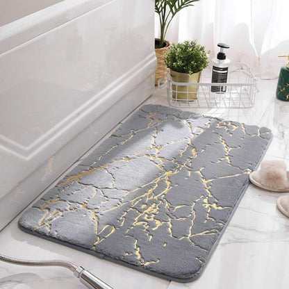 Tapis de bain sûr et chic avec motif or - BlxckFR