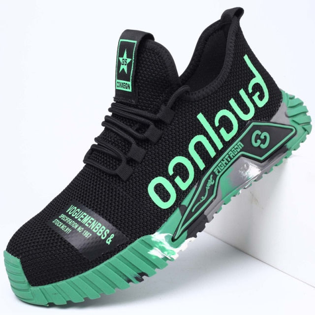 Baskets Homme Noir et Jaune Lacets Sportifs