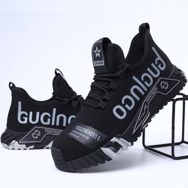 Baskets Homme Noir et Jaune Lacets Sportifs