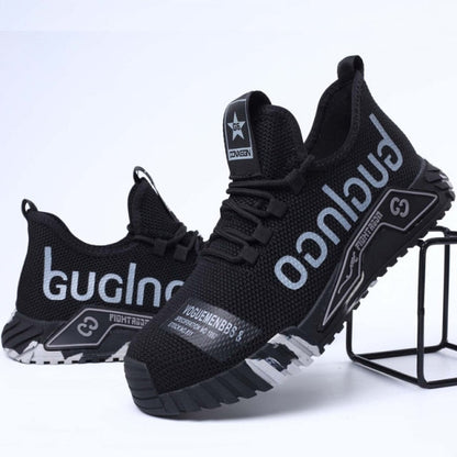 Baskets Homme Noir et Jaune Lacets Sportifs