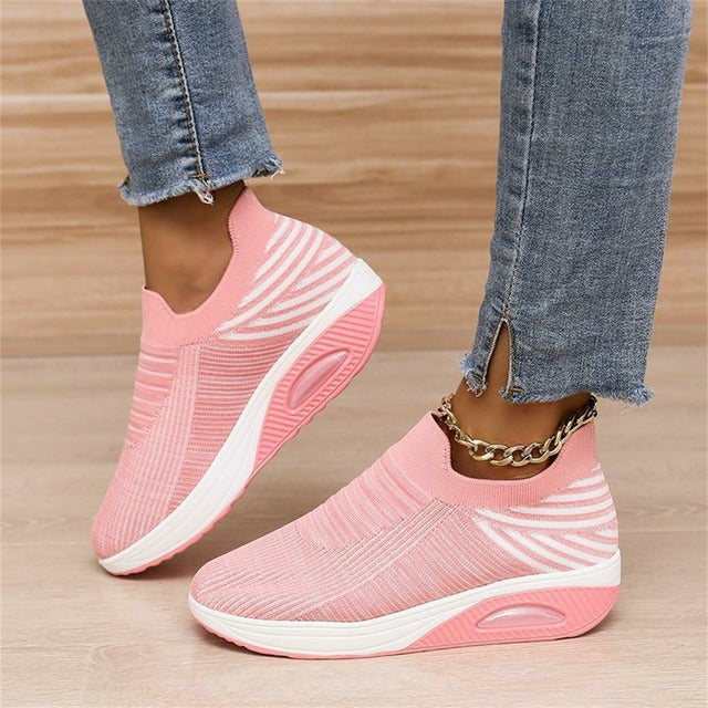 Baskets Femme Rose Confortables Haute Qualité