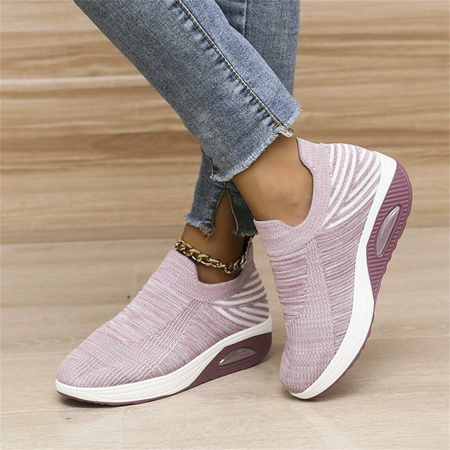 Baskets Femme Rose Confortables Haute Qualité - LuxeStyle